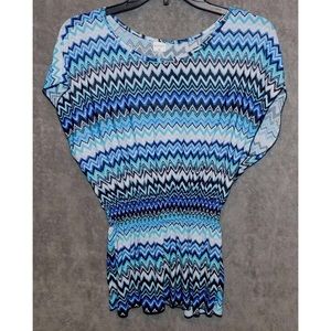 Shui Si Qing blue and white blouse